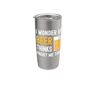Je me demande si Beer pense que je suis trop drôle en buvant de la bière Gobelet isotherme en acier inoxydable double paroi