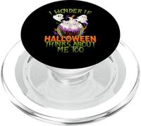 Je me demande si Halloween pense trop à moi, les enfants sont drôles PopSockets PopGrip pour MagSafe