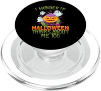 Je me demande si Halloween pense trop à moi, les enfants sont drôles PopSockets PopGrip pour MagSafe
