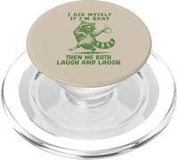 Je me Demande si Je Vais Bien, Blague Amusante sur Le Raton Laveur, rétro, années 90 PopSockets PopGrip pour MagSafe