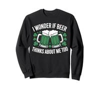 Je me Demande si la bière Pense trop à Moi (bière Verte de pub Irlandais) Sweatshirt
