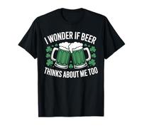 Je me Demande si la bière Pense trop à Moi (bière Verte de pub Irlandais) T-Shirt