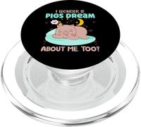 Je me Demande si Les cochons rêvent de Moi Aussi ? PopSockets PopGrip pour MagSafe