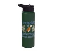 Je me demande si les oiseaux pensent trop à moi ; j'adore observer les oiseaux Stainless Steel Insulated Water Bottle