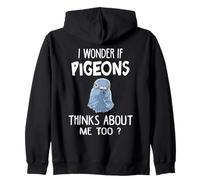 Je me Demande si Les Pigeons pensent de Moi trop drôle Pigeon Vintage Sweat à Capuche