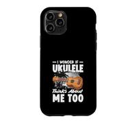 Je me Demande si Mon ukulélé Pense de Moi de façon trop drôle Coque pour iPhone 11 Pro