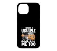 Je me Demande si Mon ukulélé Pense de Moi de façon trop drôle Coque pour iPhone 15
