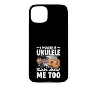 Je me Demande si Mon ukulélé Pense de Moi de façon trop drôle Coque pour iPhone 15 Plus
