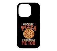 Je me Demande si Pizza Pense Que Je suis Un Amateur de Cuisine trop drôle Coque pour iPhone 14 Pro