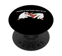 Je me Demande si Yarn Pense Que Je Tricote trop PopSockets PopGrip Adhésif