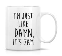 « Je Me Dis Juste : Mince, Il Est 7 H Du Matin ! » - Bureau Sarcastique Tasse À Café Avec Poignée Tasses Drôle Tasse 330Ml Pour Homme Thé Femme