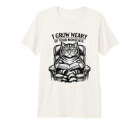Je me Lasse de Ton Chat Sarcastique et drôle T-Shirt Haut de Gamme
