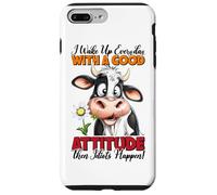 Je me lève Tous Les Jours avec Une Bonne Attitude, Puis des Idiots arrivent Coque pour iPhone 7 Plus/8 Plus