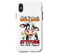 Je me lève Tous Les Jours avec Une Bonne Attitude, Puis des Idiots arrivent Coque pour iPhone X/XS