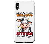 Je me lève Tous Les Jours avec Une Bonne Attitude, Puis des Idiots arrivent Coque pour iPhone XS Max