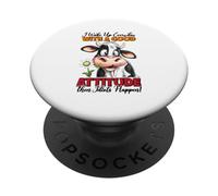 Je me lève Tous Les Jours avec Une Bonne Attitude, Puis des Idiots arrivent PopSockets PopGrip Adhésif