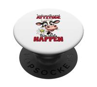 Je me réveille avec Une Bonne Attitude, Puis des Idiots arrivent PopSockets PopGrip Adhésif