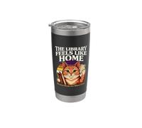 Je me sens comme chez moi à la bibliothèque parce que je vis dans les livres Gobelet isotherme en acier inoxydable double paroi