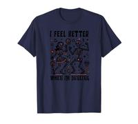 Je me Sens Mieux Quand Je Danse Citation de Danse rétro T-Shirt