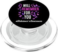 Je me souviendrai pour Vous Mettre Fin à la Sensibilisation à la maladie d'Alzheimer ALZ PopSockets PopGrip pour MagSafe