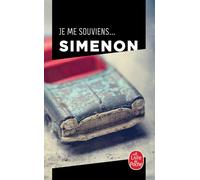Je me souviens - Georges Simenon - Lgf - Poche - Roman