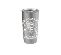 Je me suis demandé si j'allais bien Skeleton Coffee Lover Gobelet isotherme en acier inoxydable double paroi