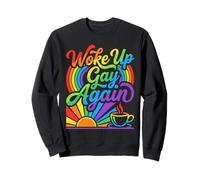 Je me suis réveillé Gay à Nouveau - Morning Vintage Rainbow Sweatshirt