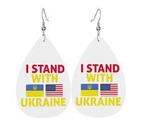 Je me tiens avec des boucles d'oreilles en cuir d'ukraine pour les femmes pendantes boucle d'oreille pendentif avec crochet cadeaux pour fille adulte