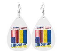 Je me tiens avec des boucles d'oreilles en cuir d'ukraine pour les femmes pendantes boucle d'oreille pendentif avec crochet cadeaux pour fille adulte