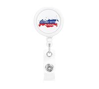 Je me tiens avec la russie porte-Badge rétractable bobine Clip porte-carte d'identité pour infirmière étudiant employé de bureau