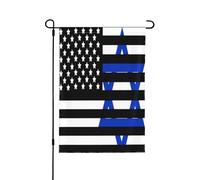 Je me tiens avec le drapeau israélien et américain, priez pour Israël, drapeau de jardin fort toutes saisons, bannière de cour pour cour, drapeaux de décoration extérieure de jardin