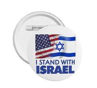 Je me tiens avec l'épingle d'Israël Priez pour Israël Épingle forte Support américain avec l'épingle d'Israël Soutenez l'épingle d'Israël Nous sommes avec les badges d'Israël Épingles à boutons Bouton
