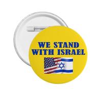 Je me tiens avec l'épingle d'Israël Priez pour Israël Épingle forte Support américain avec l'épingle d'Israël Soutenez l'épingle d'Israël Nous sommes avec les badges d'Israël Épingles à boutons Bouton