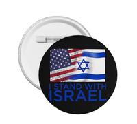Je me tiens avec l'épingle d'Israël Priez pour Israël Épingle forte Support américain avec l'épingle d'Israël Soutenez l'épingle d'Israël Nous sommes avec les badges d'Israël Épingles à boutons Bouton