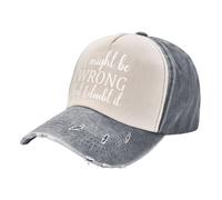 Je me Trompe Peut-être, mais j'en Doute. Casquette de Baseball en Coton lavé, Style rétro Ajustable, Rouge foncé.