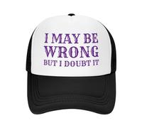 Je me Trompe Peut-être, mais j'en Doute. Casquette en Maille pour Homme et Femme. Casquette de Baseball. Casquette de Camionneur.