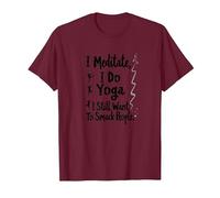 Je médite, Je Fais du Yoga, J'Ai Toujours Envie de gifler Les Gens T-Shirt, Homme, Marron, L