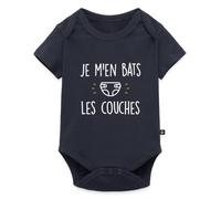 Je M'en Bats Les Couches Cadeau Humour Body Manches Courtes Bébé Bio