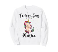 Je m'en Fou j suis la Future Mariée Bride EVJF Femme Licorne Sweatshirt