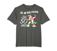 Je m'en fous j'ai 50 ans | Licorne Dab Anniversaire Humour T-Shirt