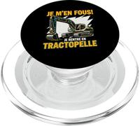 Je M'en Fous Je Rentre en Tractopelle BTP Ouvrier Drole PopSockets PopGrip pour MagSafe