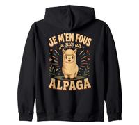 Je M'en Fous Je suis Un Alpaga - Alpaga Mignon Sweat à Capuche