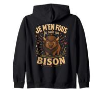 Je M'en Fous Je suis Un Bison - Bison Mignon Sweat à Capuche