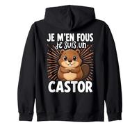 Je M'en Fous Je suis Un Castor - Castor Mignon Sweat à Capuche