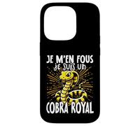 Je M'en Fous Je suis Un Cobra Royal - Cute King Cobra Coque pour iPhone 14 Pro