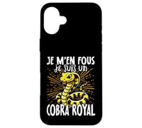 Je M'en Fous Je suis Un Cobra Royal - Cute King Cobra Coque pour iPhone 16 Plus
