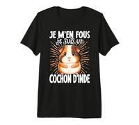 Je M'en Fous Je suis Un Cochon d'Inde Mignon Cochon d'Inde T-Shirt Haut de Gamme