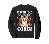 Je M'en Fous Je suis Un Corgi - Cute Corgi Sweatshirt