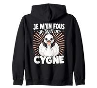 Je M'en Fous Je suis Un Cygne - Sweet Swan Sweat à Capuche