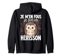 Je M'en Fous Je suis Un Herisson - Hérisson Mignon Sweat à Capuche